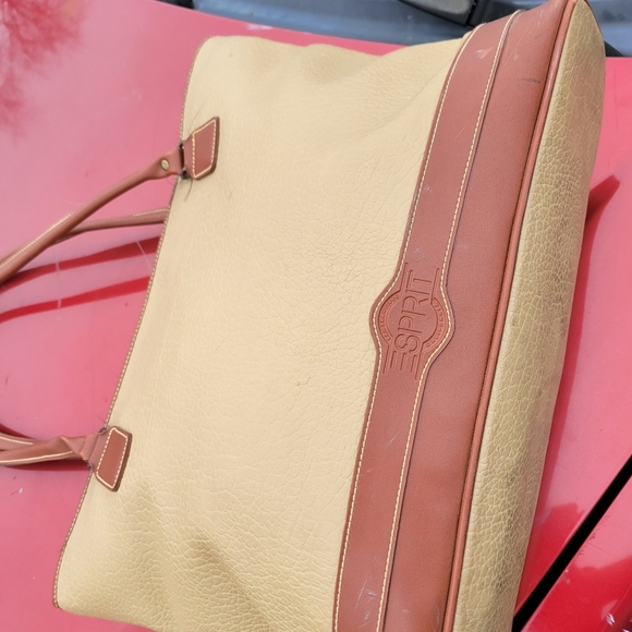 Vintage esprit leather satchel bag purse - Picture 2 of 12